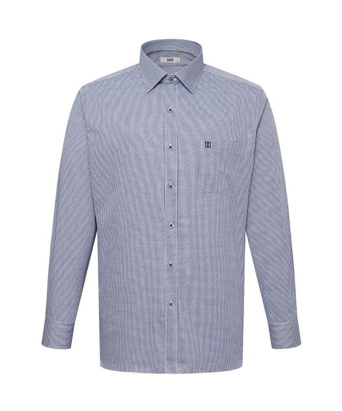 닥스셔츠(DAKS SHIRTS) 면혼방 잔체크 셔츠 레귤러핏 블루_DLA2SHDL423B1