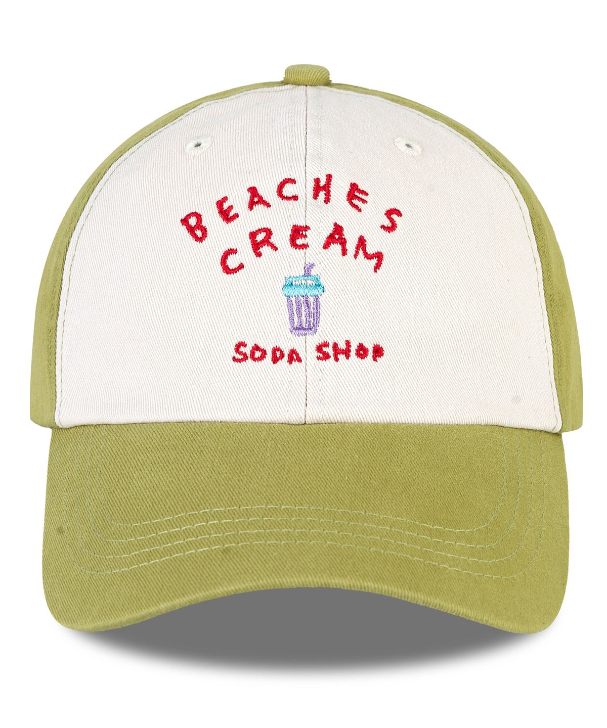 비치스앤 크림 키즈(BEACHESAND CREAM KIDS) 소다샵 투톤 배색 볼캡-애플그린(Soda shop Coloration two-tone Ball cap)