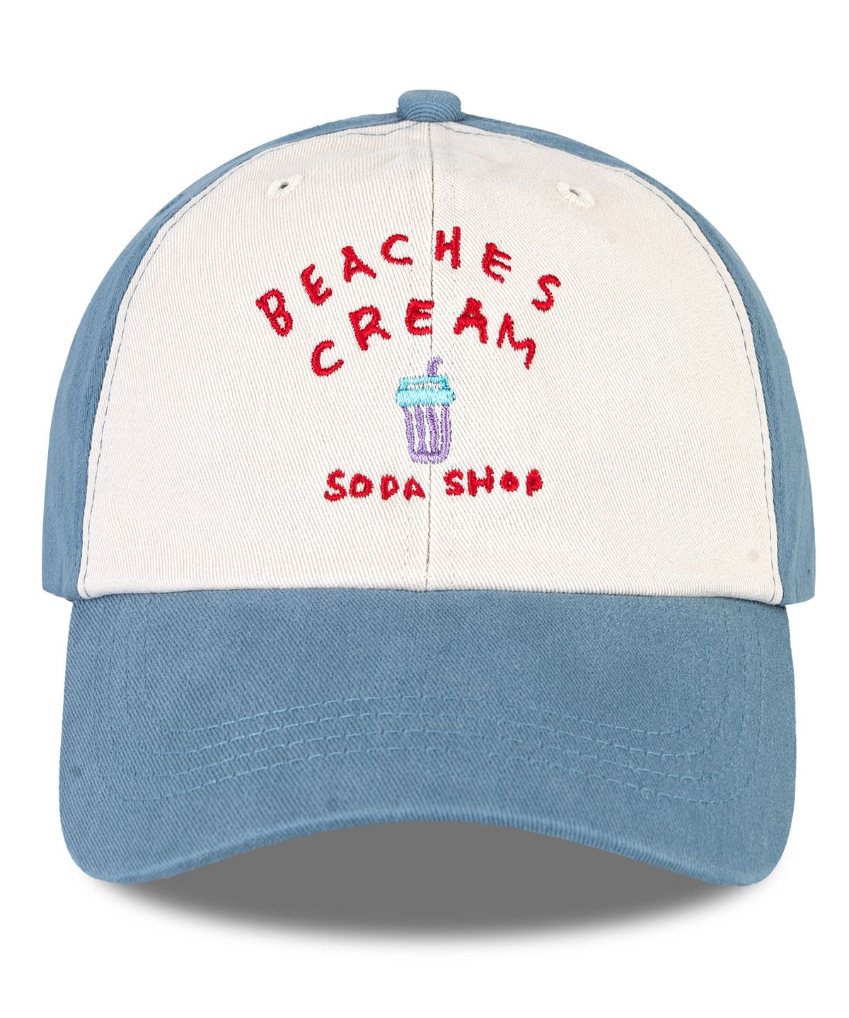 비치스앤 크림 키즈(BEACHESAND CREAM KIDS) 소다샵 투톤 배색 볼캡-스카이블루(Soda shop Coloration two-tone Ball cap)