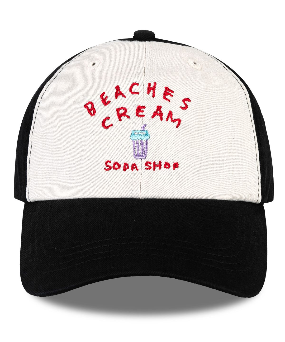 비치스앤 크림 키즈(BEACHESAND CREAM KIDS) 소다샵 투톤 배색 볼캡-블랙(Soda shop Coloration two-tone Ball cap)