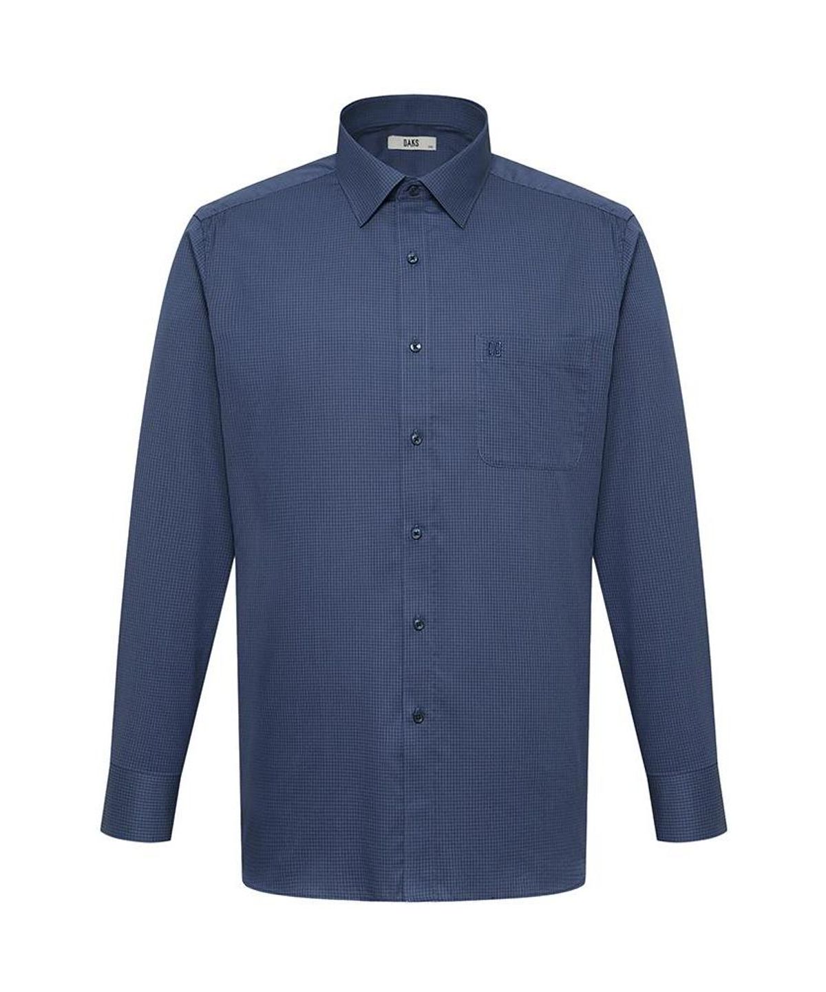 닥스셔츠(DAKS SHIRTS) 면혼방 체크 셔츠 레귤러핏 네이비_DLA2SHDL424N1