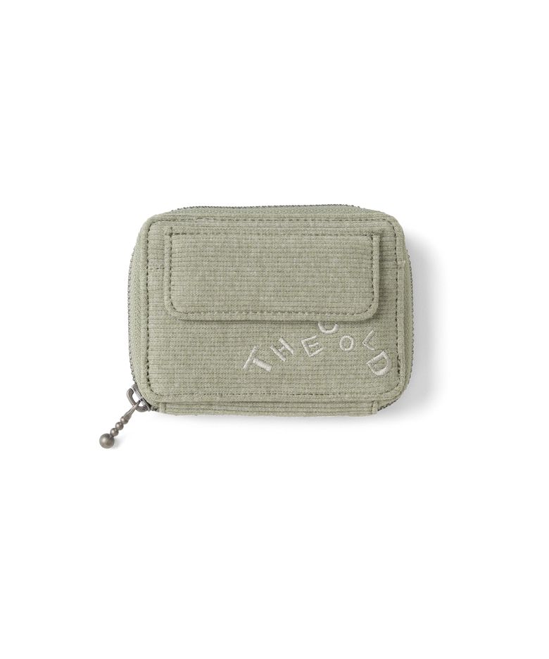TCM typography cotton wallet (green)