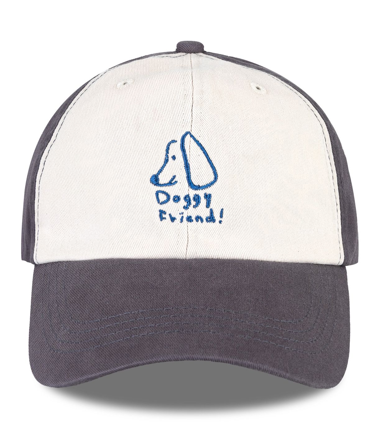 비치스앤 크림 키즈(BEACHESAND CREAM KIDS) 도기 투톤 배색 볼캡-차콜(Doggy shop Coloration two-tone Ball cap)