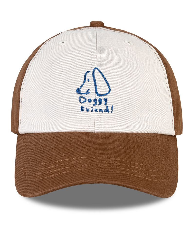 도기 투톤 배색 볼캡-브라운(Doggy shop Coloration two-tone Ball cap)