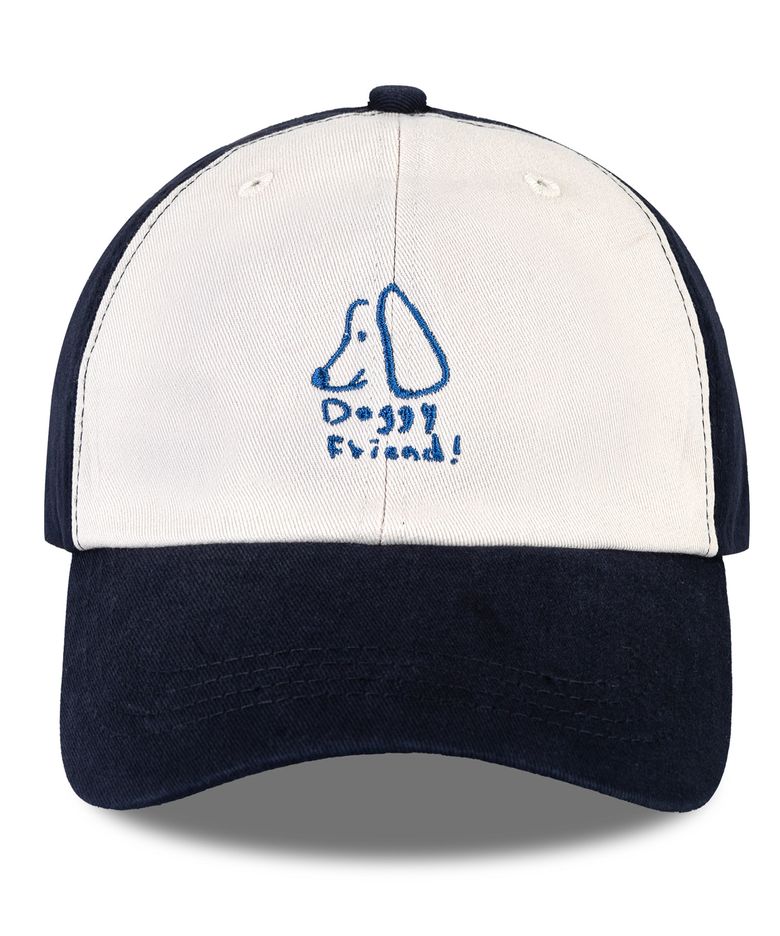 도기 투톤 배색 볼캡-네이비(Doggy shop Coloration two-tone Ball cap)