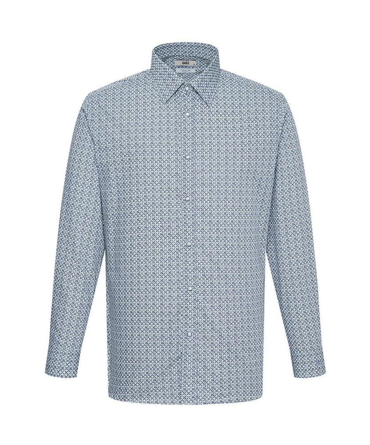 닥스셔츠(DAKS SHIRTS) 면100 프린트 셔츠 레귤러핏 블루_DMA1SHDL180B1