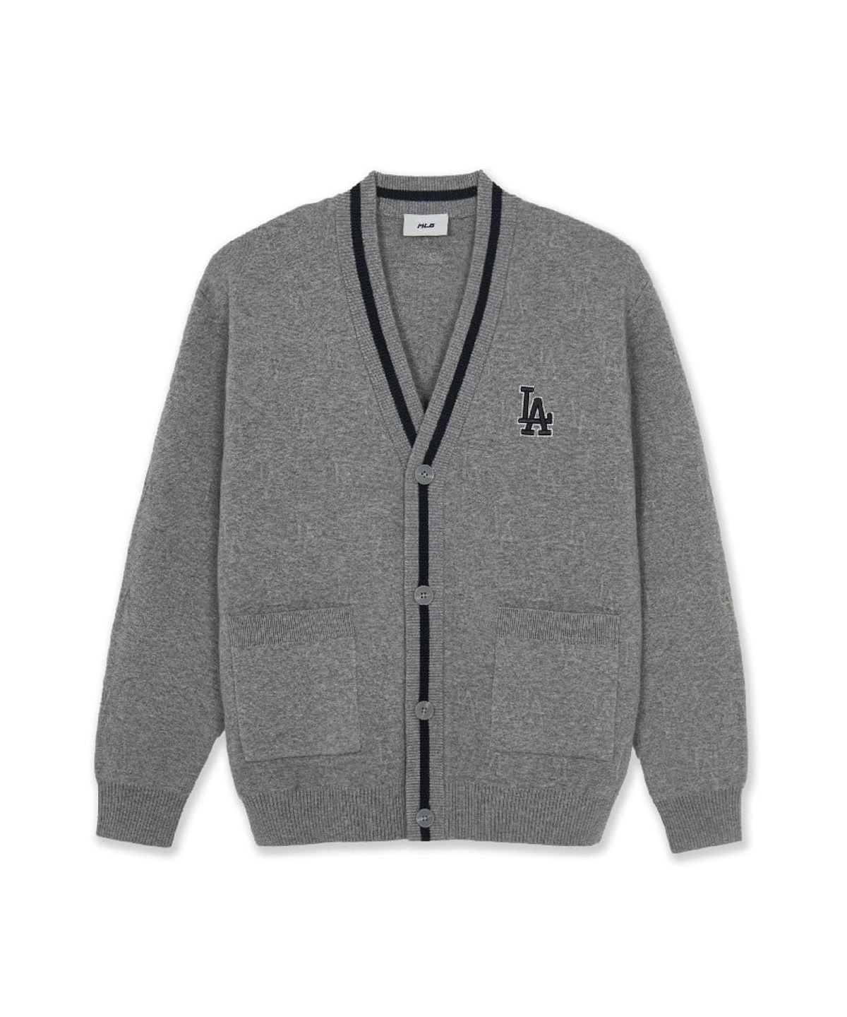 엠엘비(MLB) 클래식 모노그램 톤톤 가디건 LA (Melange Grey)