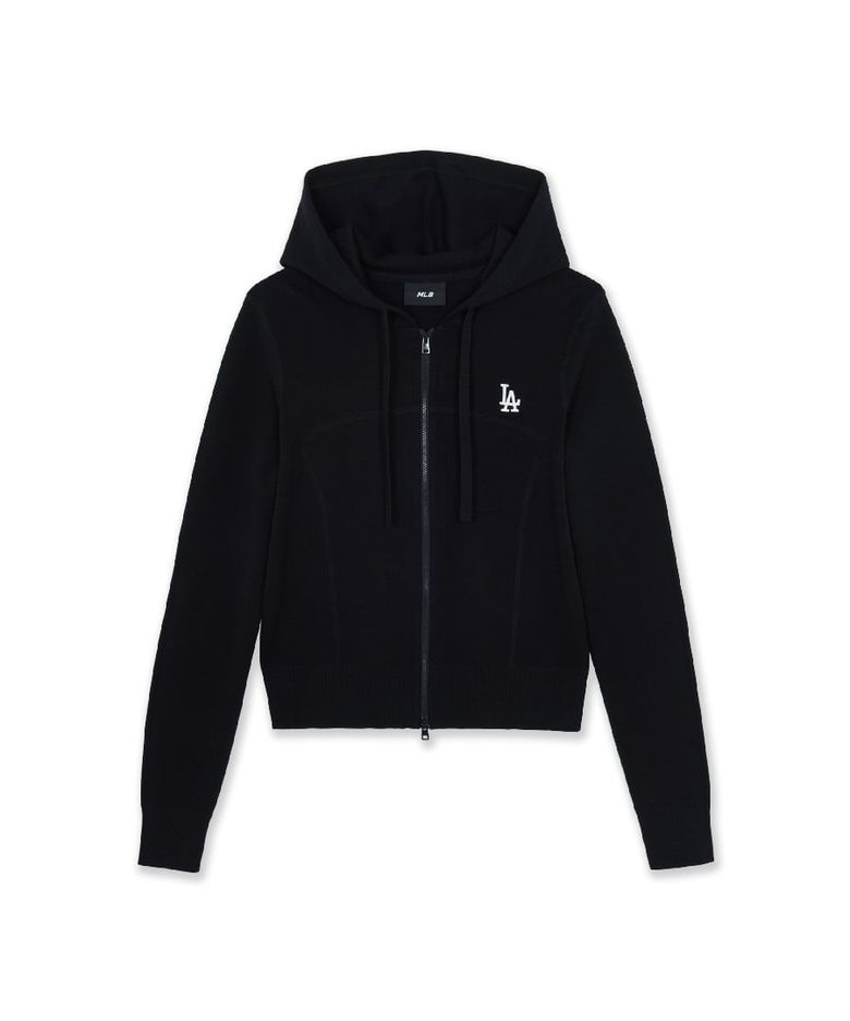 여성 베이직 스포티브 후드집업 가디건 LA (Black)