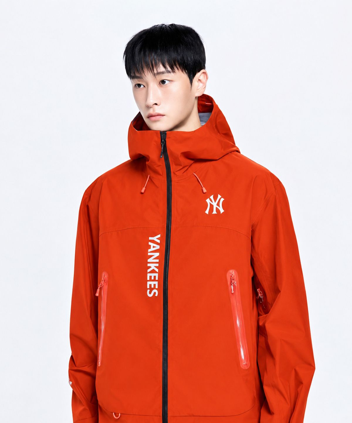 엠엘비(MLB) 고어텍스 립스탑 3L 바람막이 NY (Neon Orange)