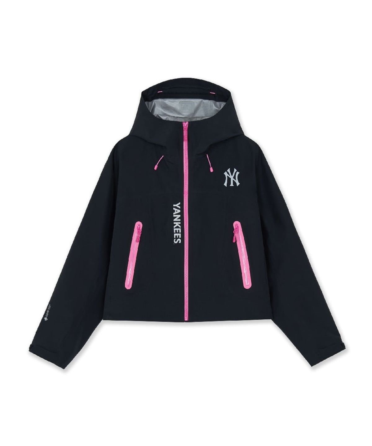 엠엘비(MLB) 여성 고어텍스 립스탑 3L 크롭 바람막이 NY (Black)
