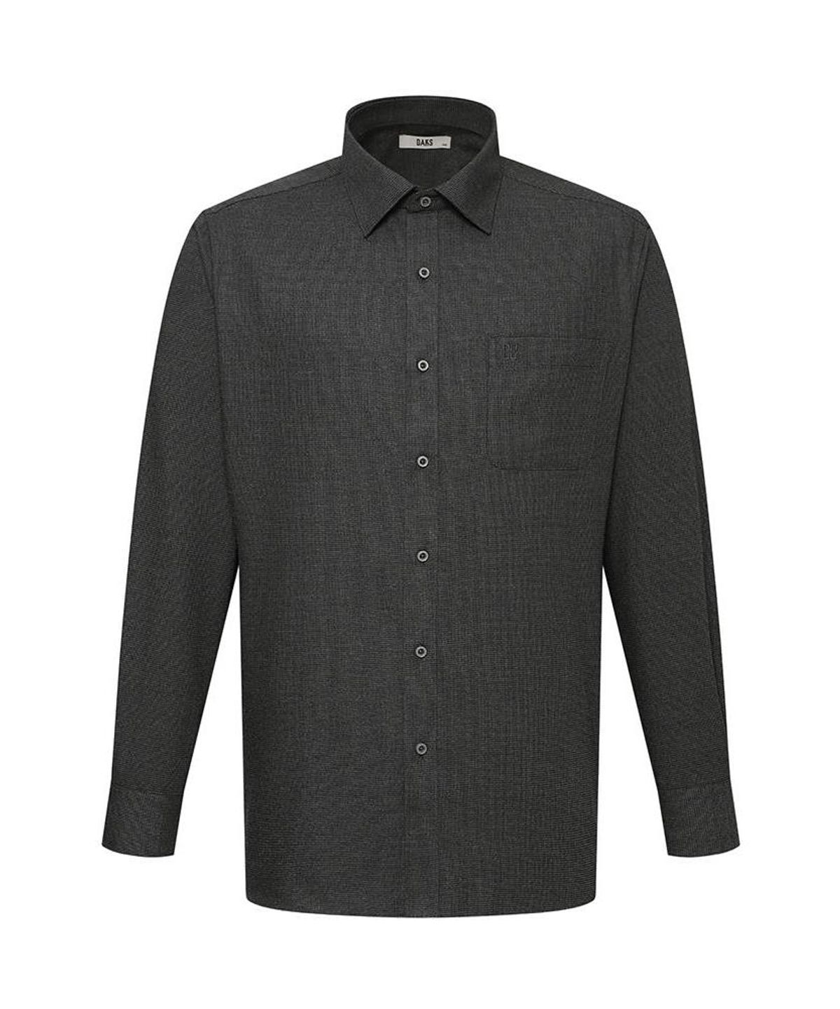 닥스셔츠(DAKS SHIRTS) 이지케어 폴리혼방 솔리드 셔츠 레귤러핏 그레이_DLA2SHDL426G1