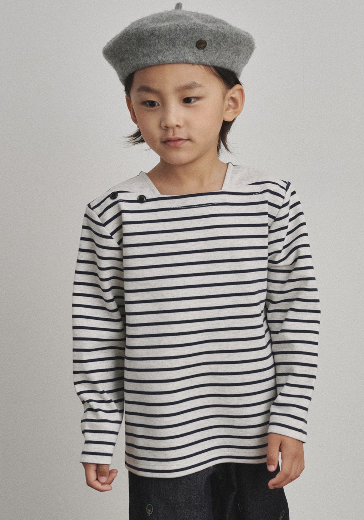 빈(BEEN) BA51TS01NV 네이비 마린 스트라이프 티셔츠