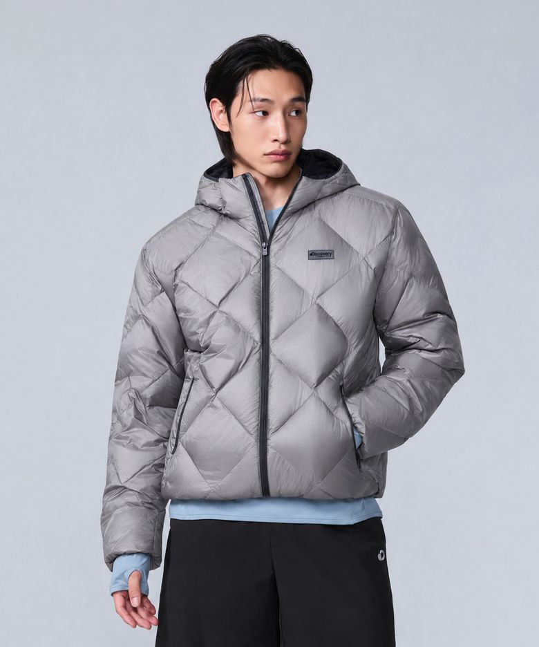 남성 올버트 뉴퀼팅 구스다운 경량패딩 (L/GREY)