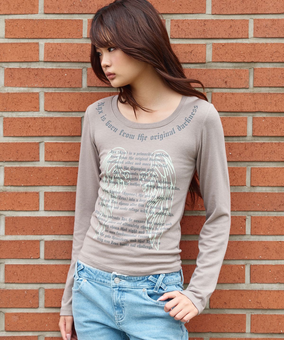 엔와이엑스엑스(NYXX) SCOOP NECK L/S SAND