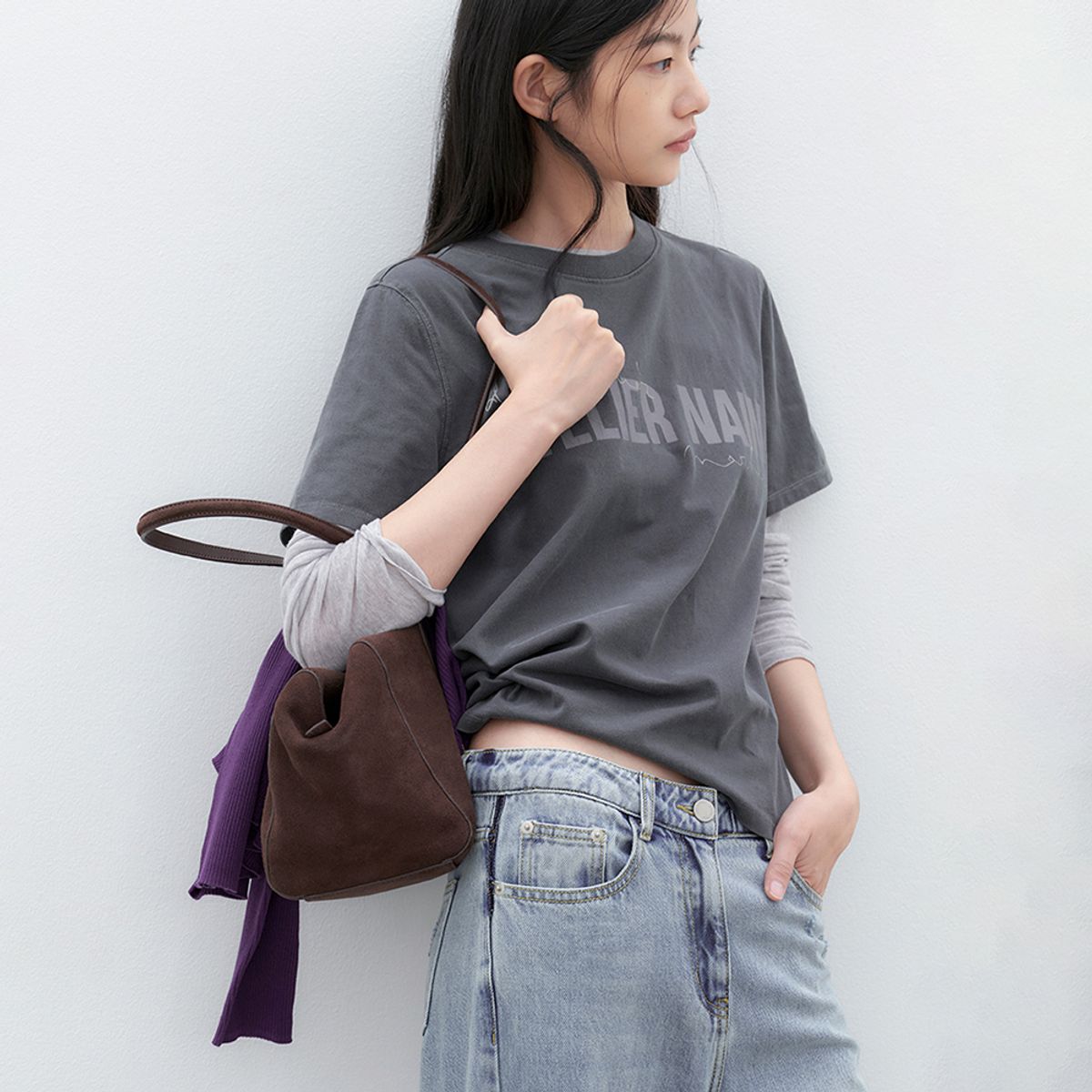 아틀리에 나인(ATELIER NAIN) (T-7269)ATELIER NAIN LOGO PIGMENT TEE