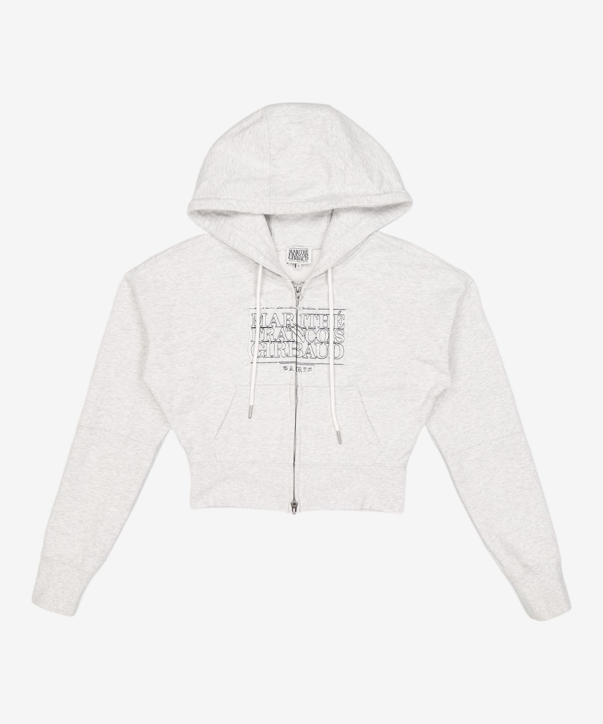 마리떼 프랑소와 저버(MARITHÉ + FRANҪOIS GIRBAUD) W CLASSIC LOGO CROP HOODIE ZIPUP light green S