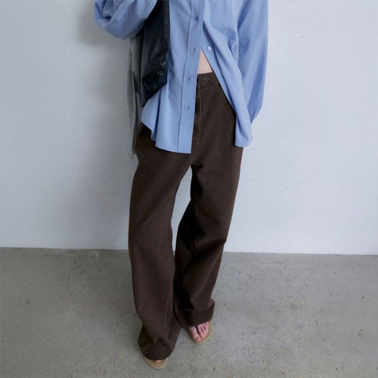 (PT-5809)AUTUMN WASHING CURVED COLOR JEAN