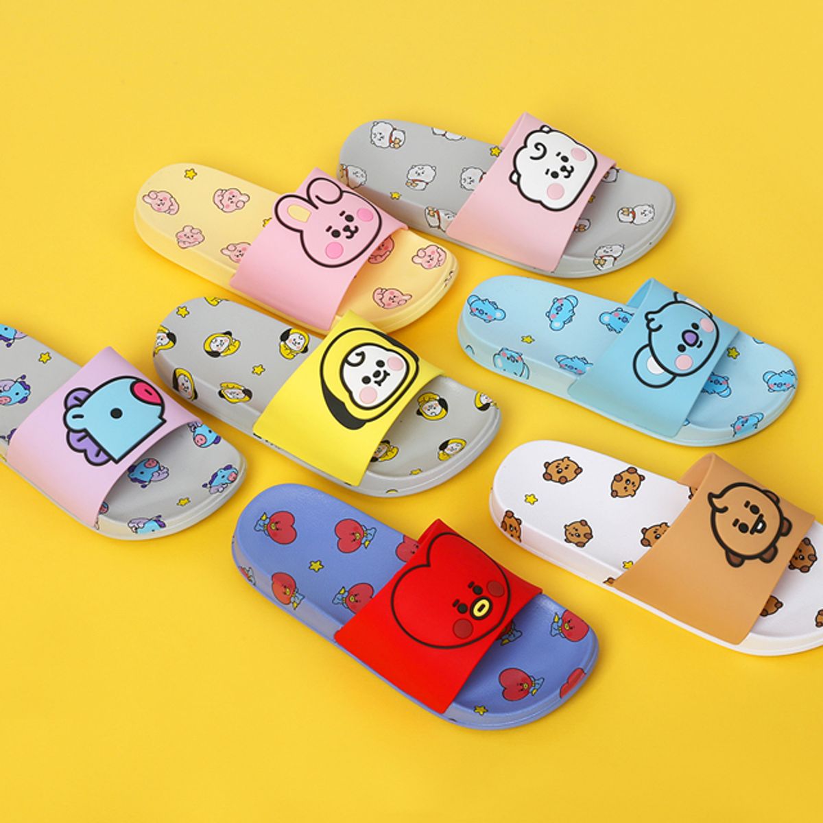 슈라모드(SLAMODE) BT21 드로잉 슬리퍼 타타