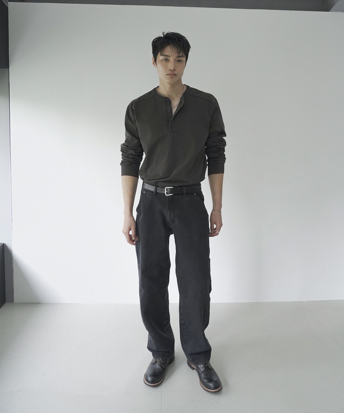 시도(SIIIIDO) ARMOR GOAT G&P HENRYNECK LONG SLEEVE(G&P BROWN)