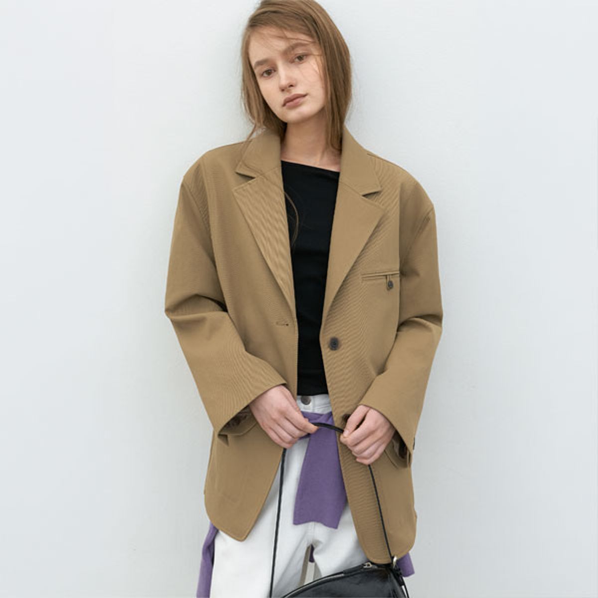 아틀리에 나인(ATELIER NAIN) (JK-3074)BOYFRIEND FIT TWILL STITCH JACKET