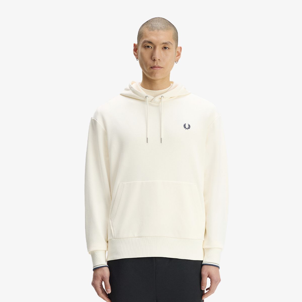 프레드페리(FRED PERRY) [Sport] 릴렉스드 팁드 후드 스웻셔츠 - 에크루 AFPM2G33492-560