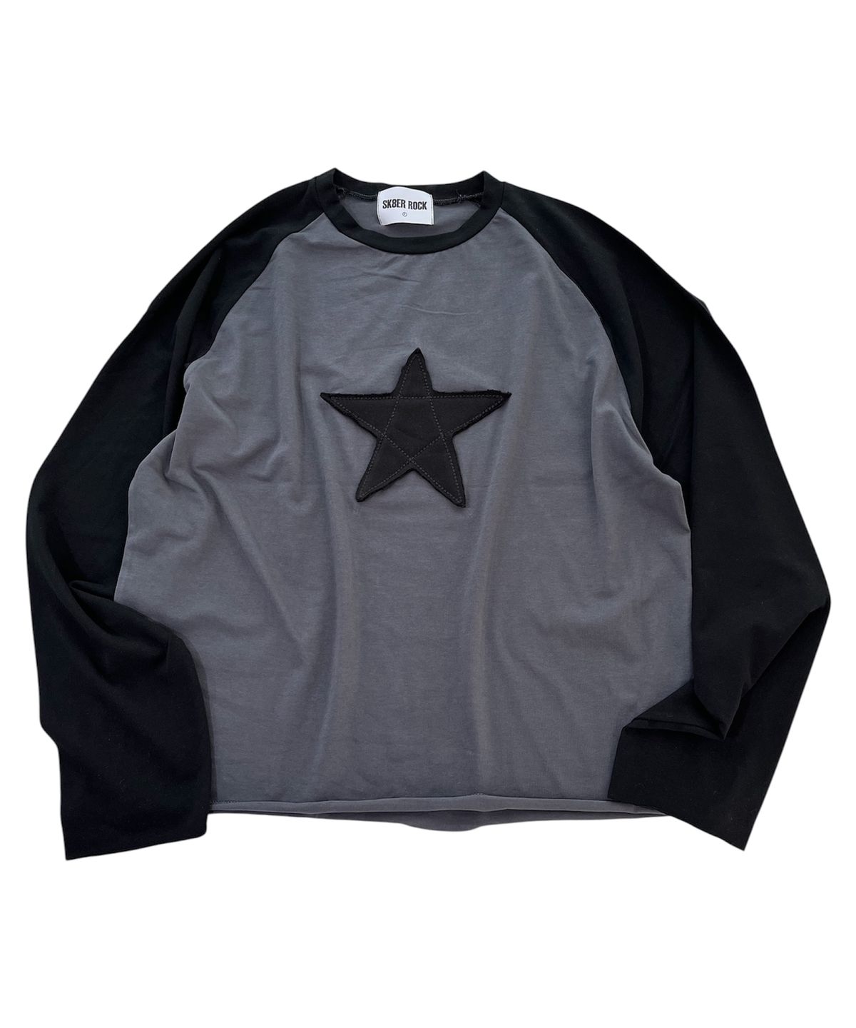 스케이터락(SK8ER ROCK) Star Raglan T-Shirt (Darkgray black)