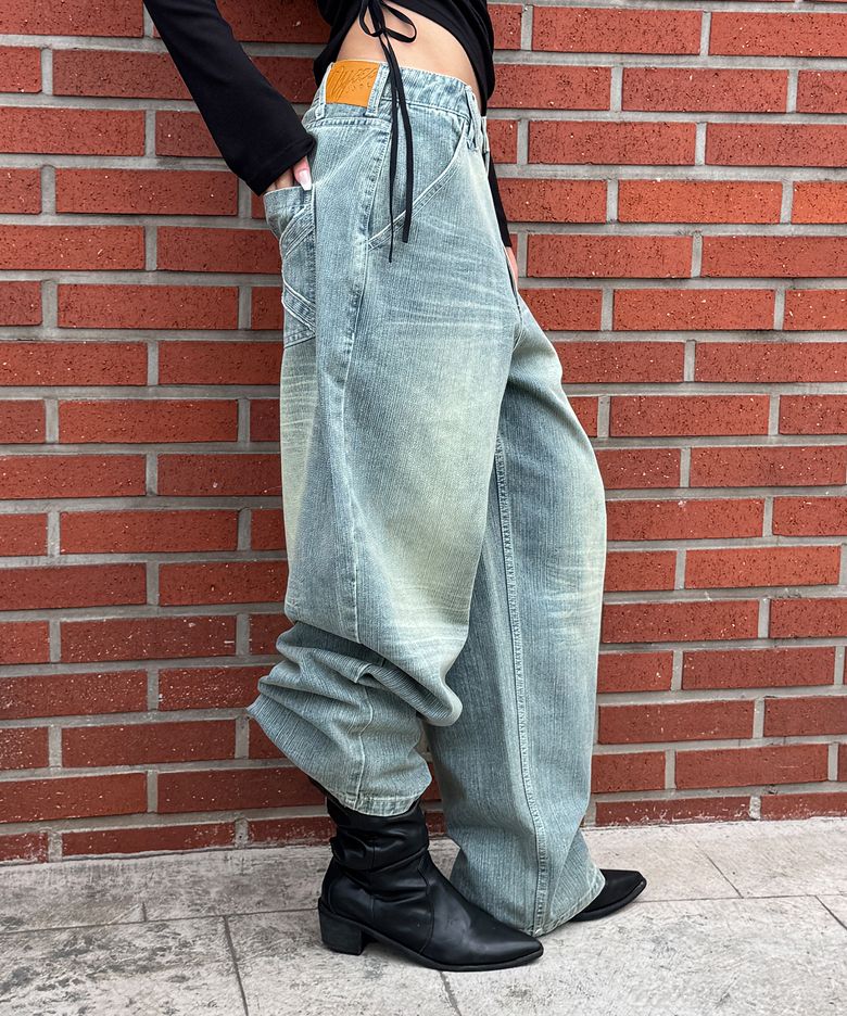 DOUBLE CAT WASHED DENIM SAND