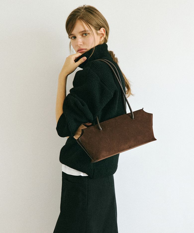 RIVA BAG _ 브라운 스웨이드 백 숄더백 토트백 가방