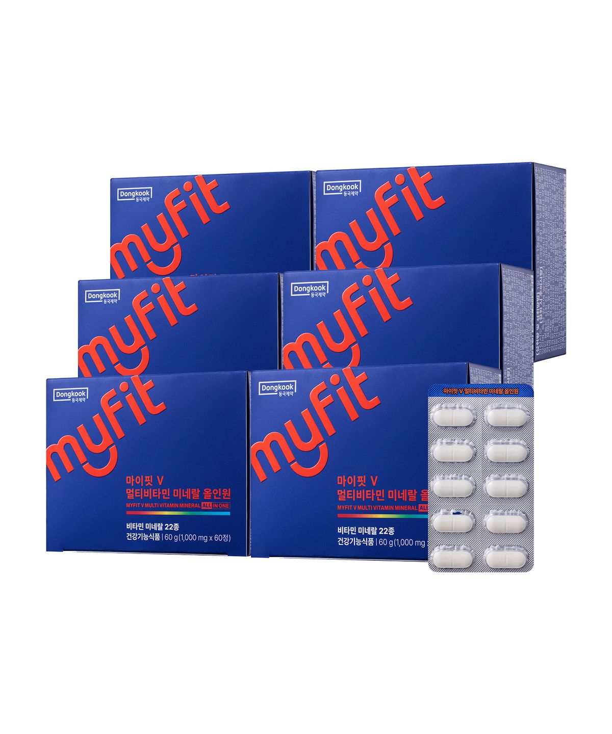 마이핏(MYFIT) 동국제약 멀티비타민 미네랄 올인원 60정 6박스