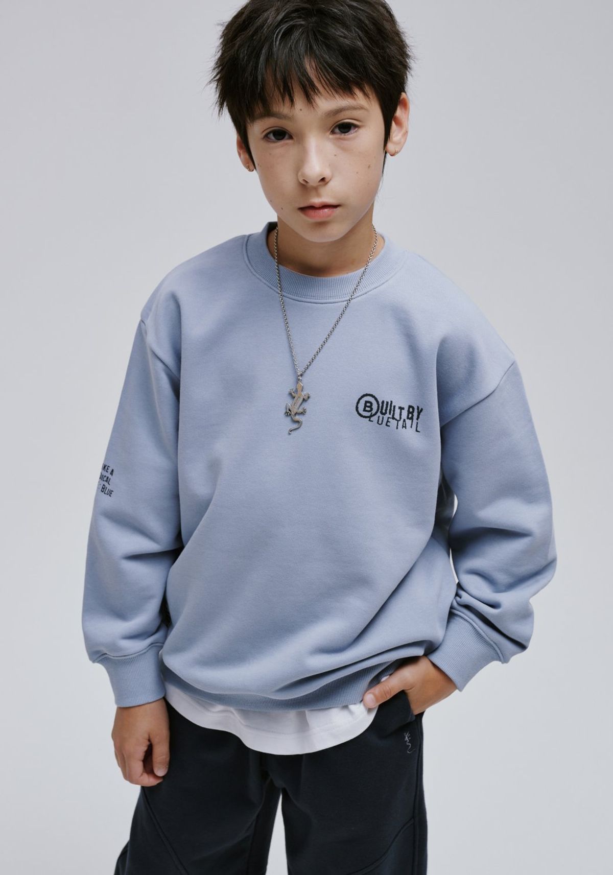 블루테일(BLUETAIL) AAG7TS11SB 스카이블루 맨투맨 티셔츠