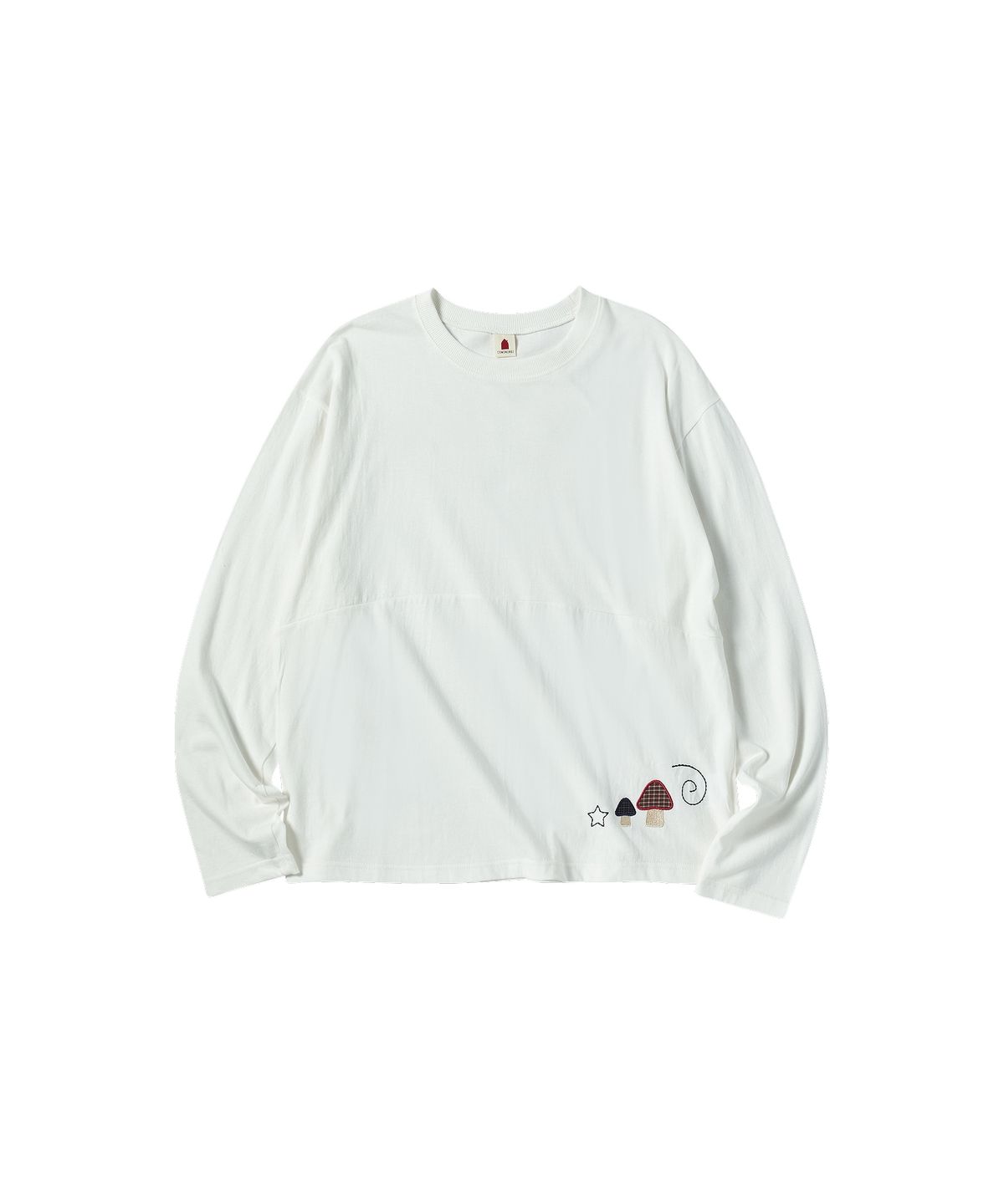 꼬모니노즈(COMONINOZ) W MUSHROOM PATCH T-SHIRT [IVORY]