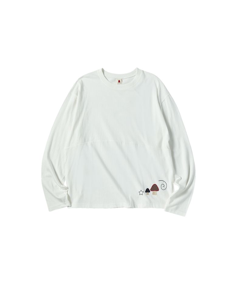 W MUSHROOM PATCH T-SHIRT [IVORY]