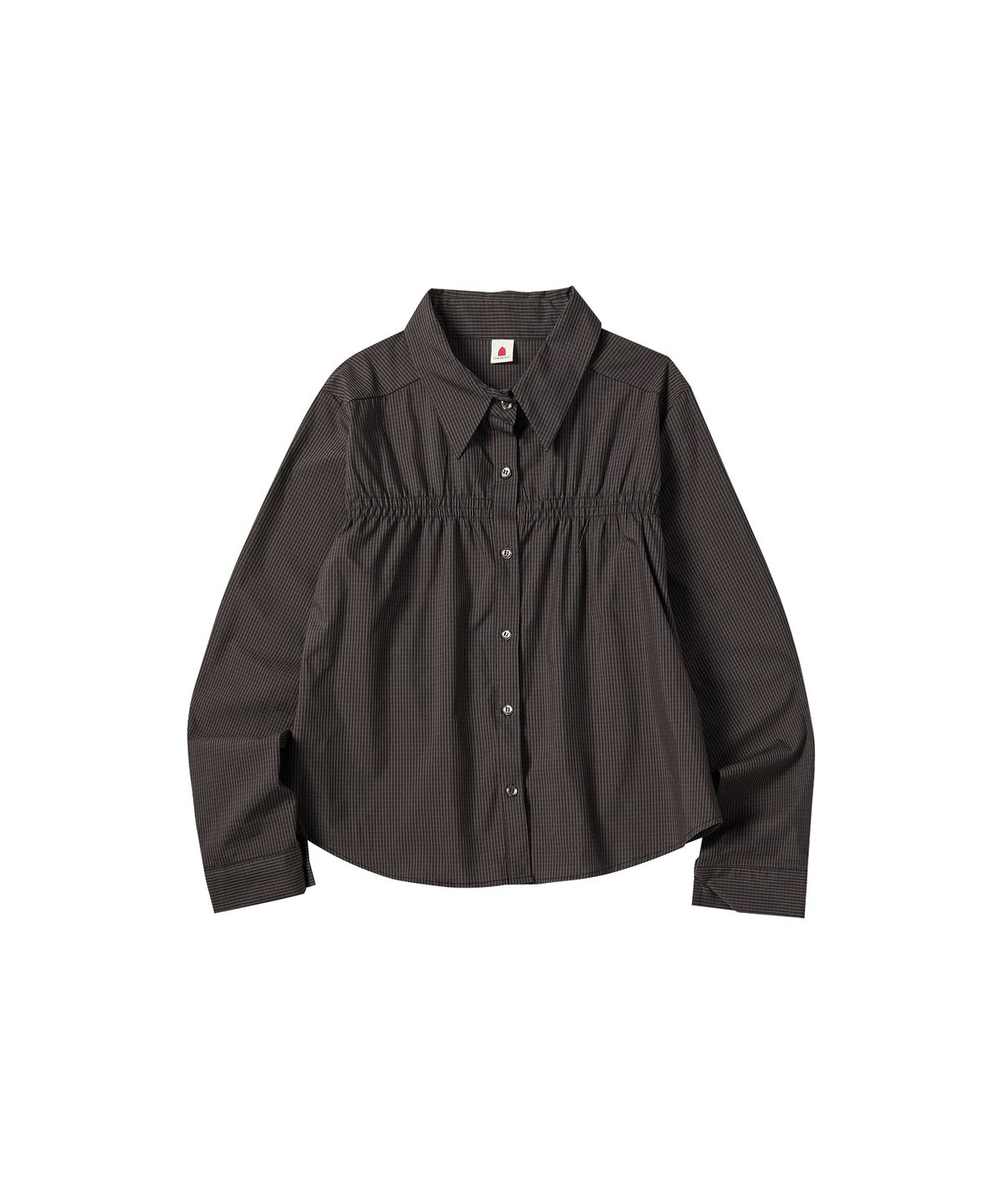 꼬모니노즈(COMONINOZ) W SMOCK BLOUSE [BROWN]