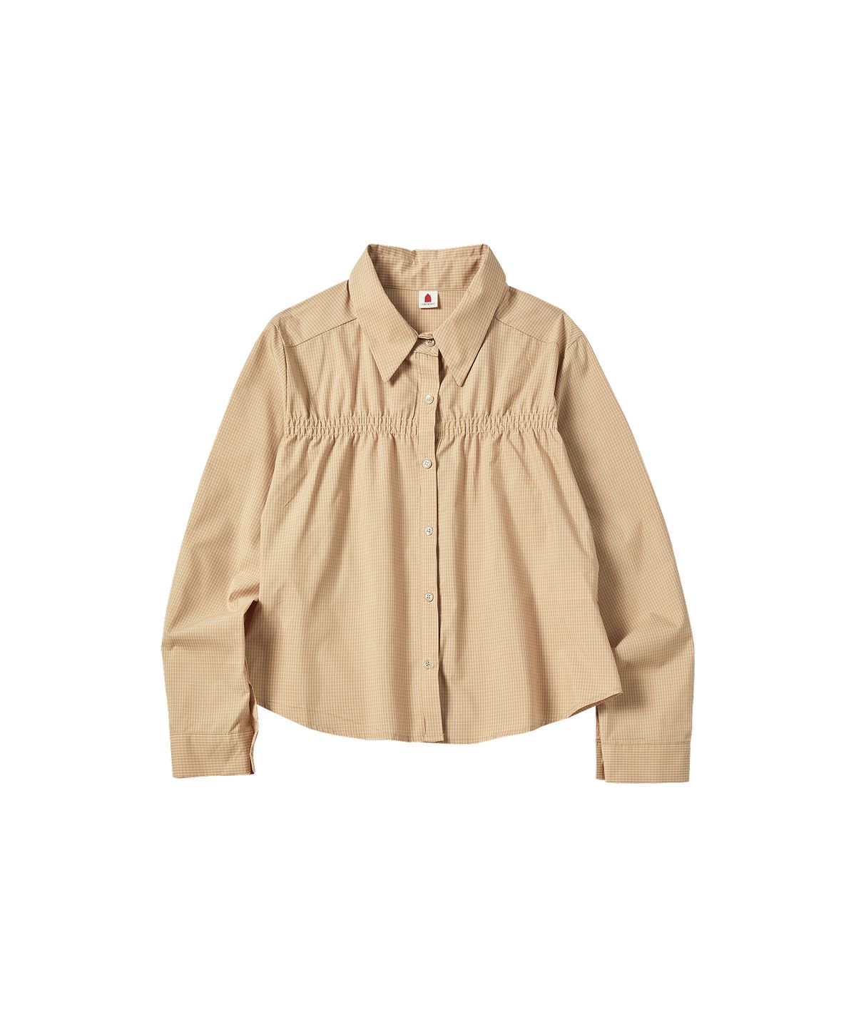 꼬모니노즈(COMONINOZ) W SMOCK BLOUSE [BEIGE]