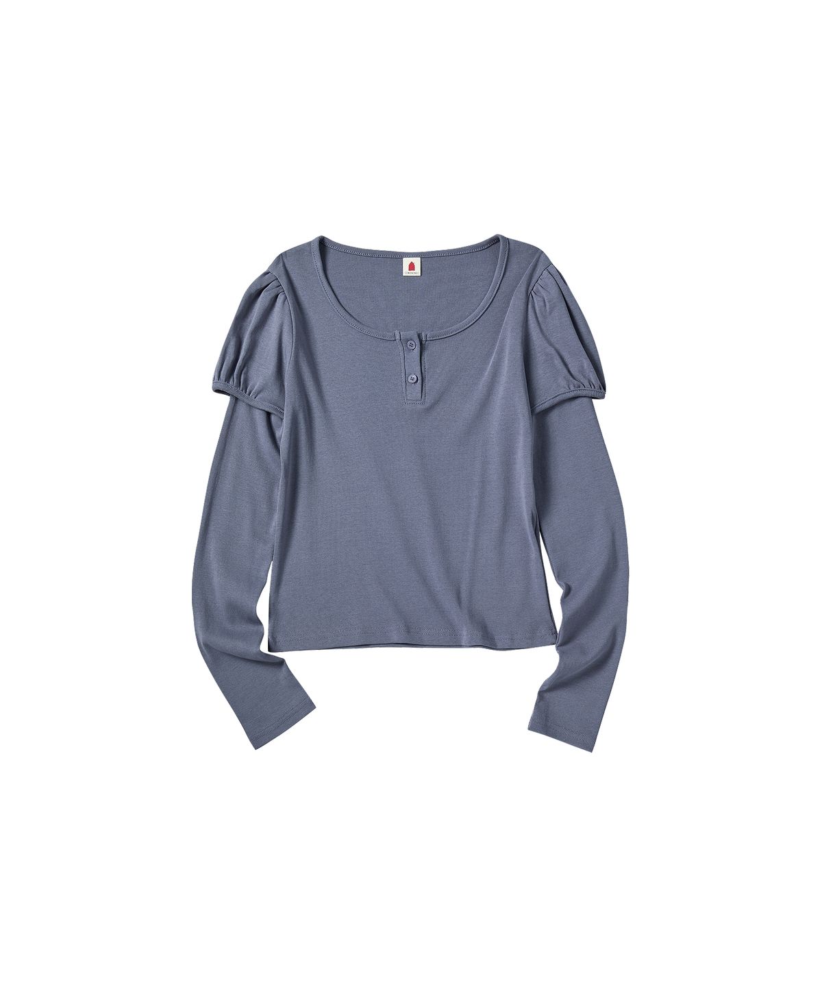 꼬모니노즈(COMONINOZ) W SOFT PUFF LAYER T-SHIRT [DEEP GRAY]