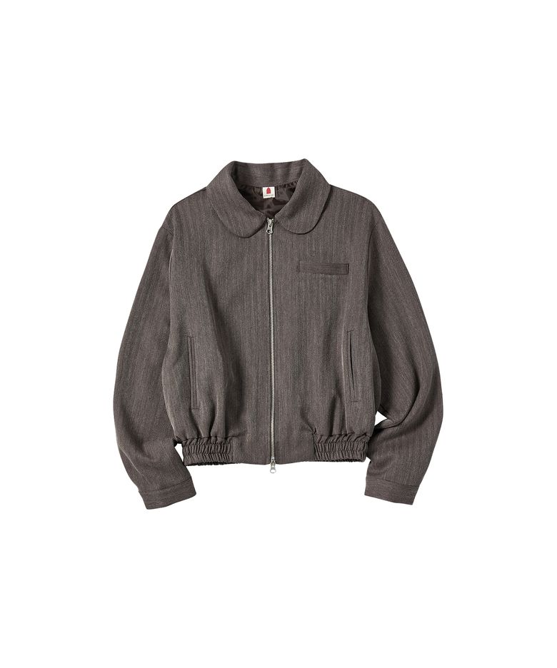 W HERRINGBONE JUMPER [BROWN]