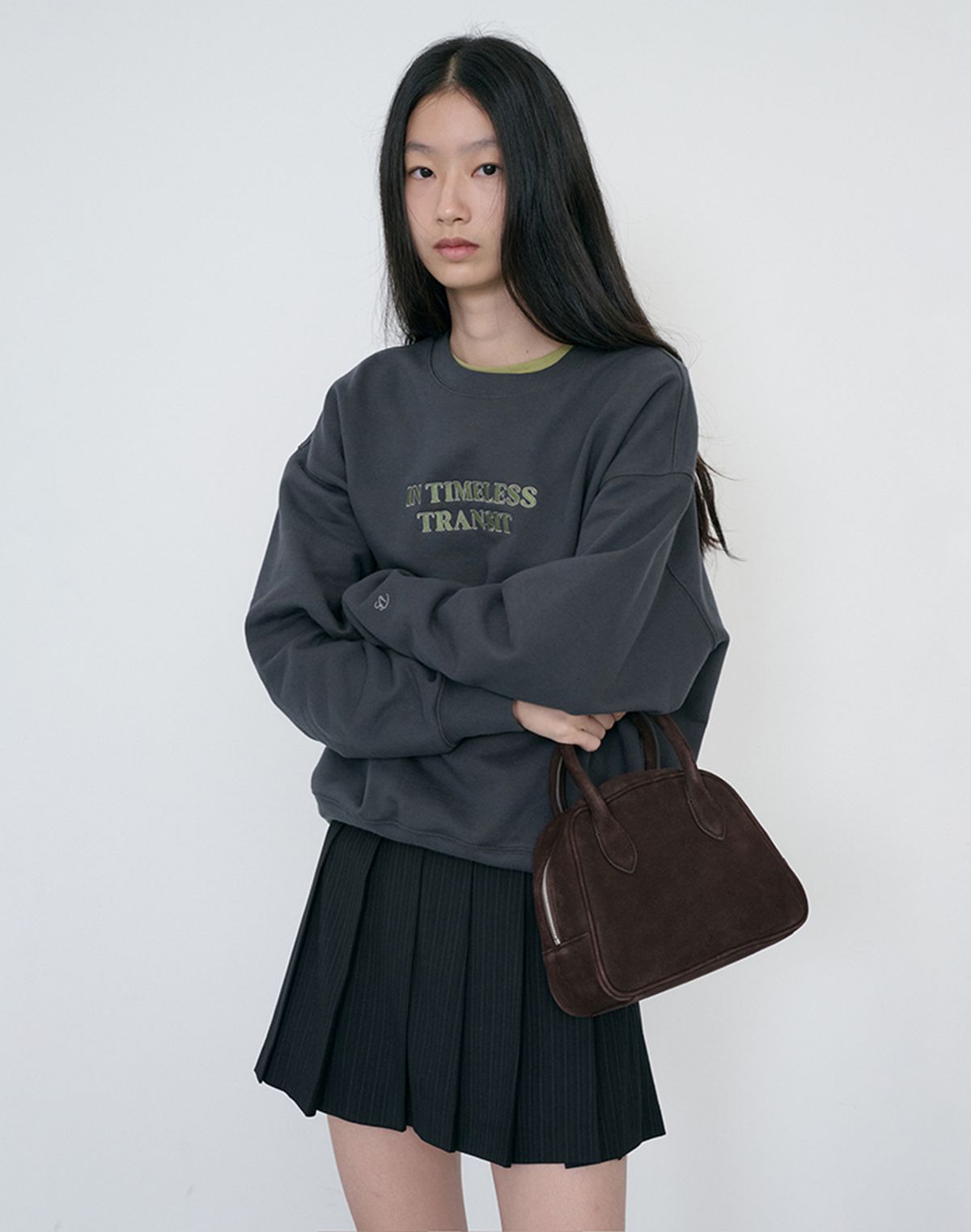 던스트(DUNST) SUEDE BOSTON TOTE BAG_UDBA6F202_DEEP BROWN