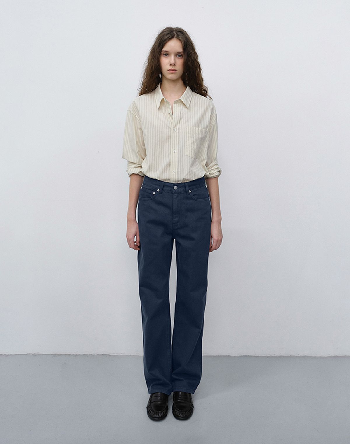 던스트(DUNST) ESSENTIAL STRAIGHT COLORED JEANS_UDPA6C208_BLUE NAVY