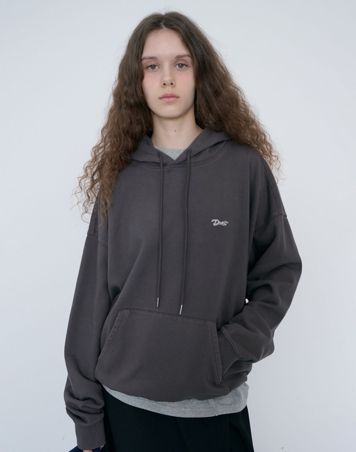던스트(DUNST) UNISEX GARMENT DYED HOODIE_UDTS6C114_BLACK