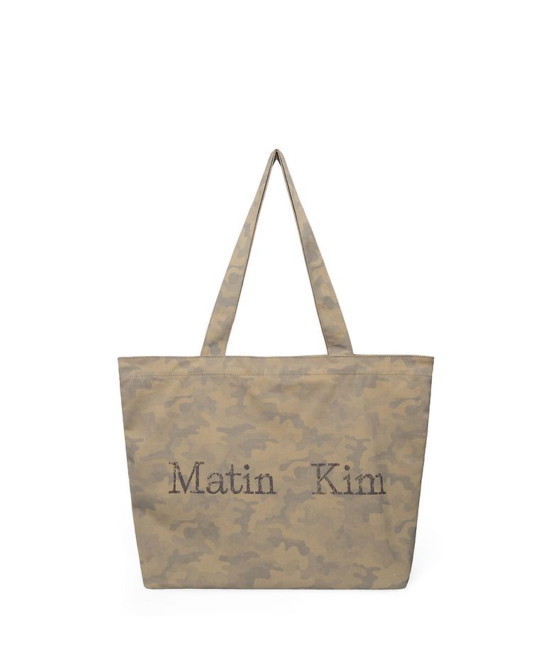 MATIN WASHED PATTERN ECOBAG IN KHAKI