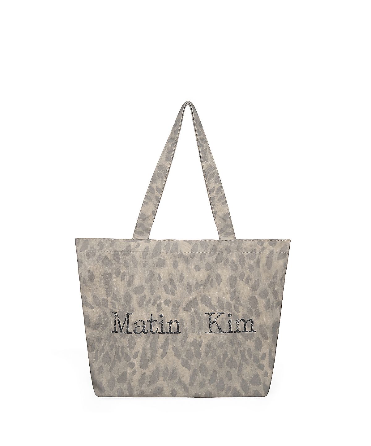 마뗑킴(MATIN KIM) MATIN WASHED PATTERN ECOBAG IN LIGHT GREY