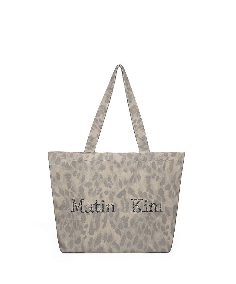 MATIN WASHED PATTERN ECOBAG IN LIGHT GREY