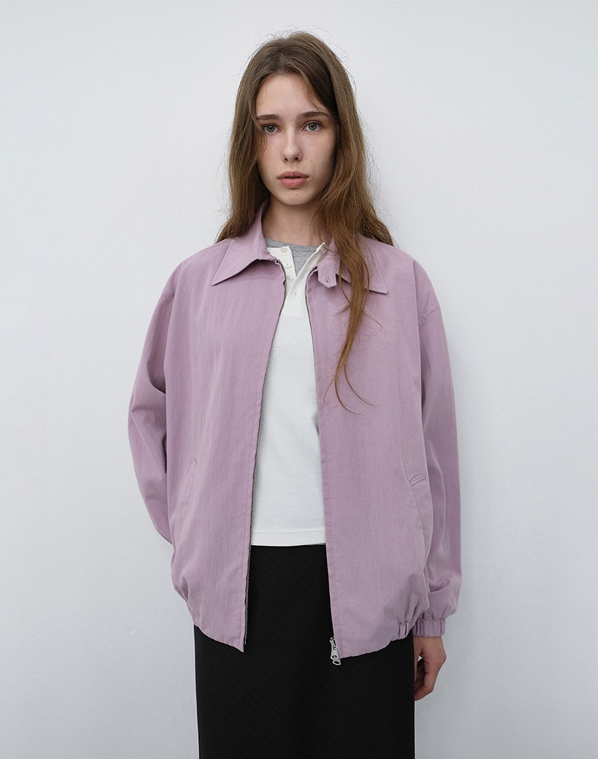 던스트(DUNST) UNISEX COLLARED BLOUSON JACKET_UDJU6C112_LAVENDER PINK