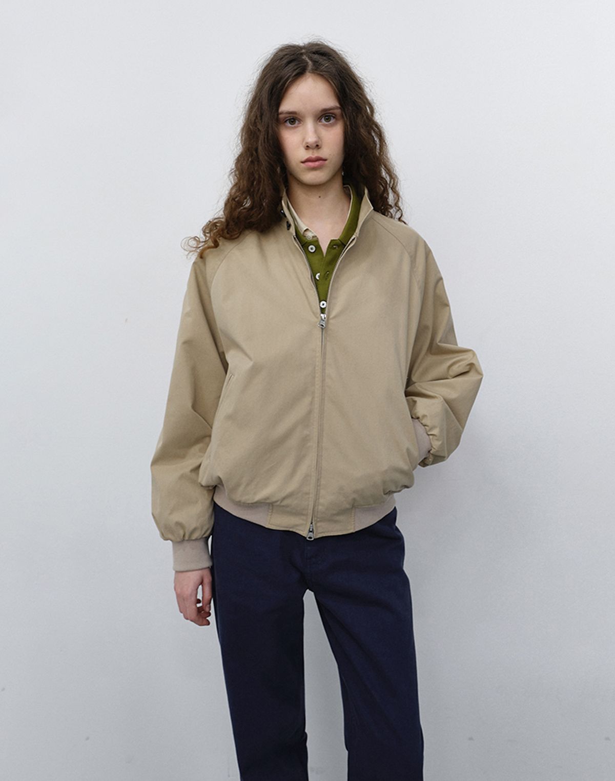 던스트(DUNST) UNISEX VOLUME HARRINGTON JACKET_UDJU6C110_BEIGE