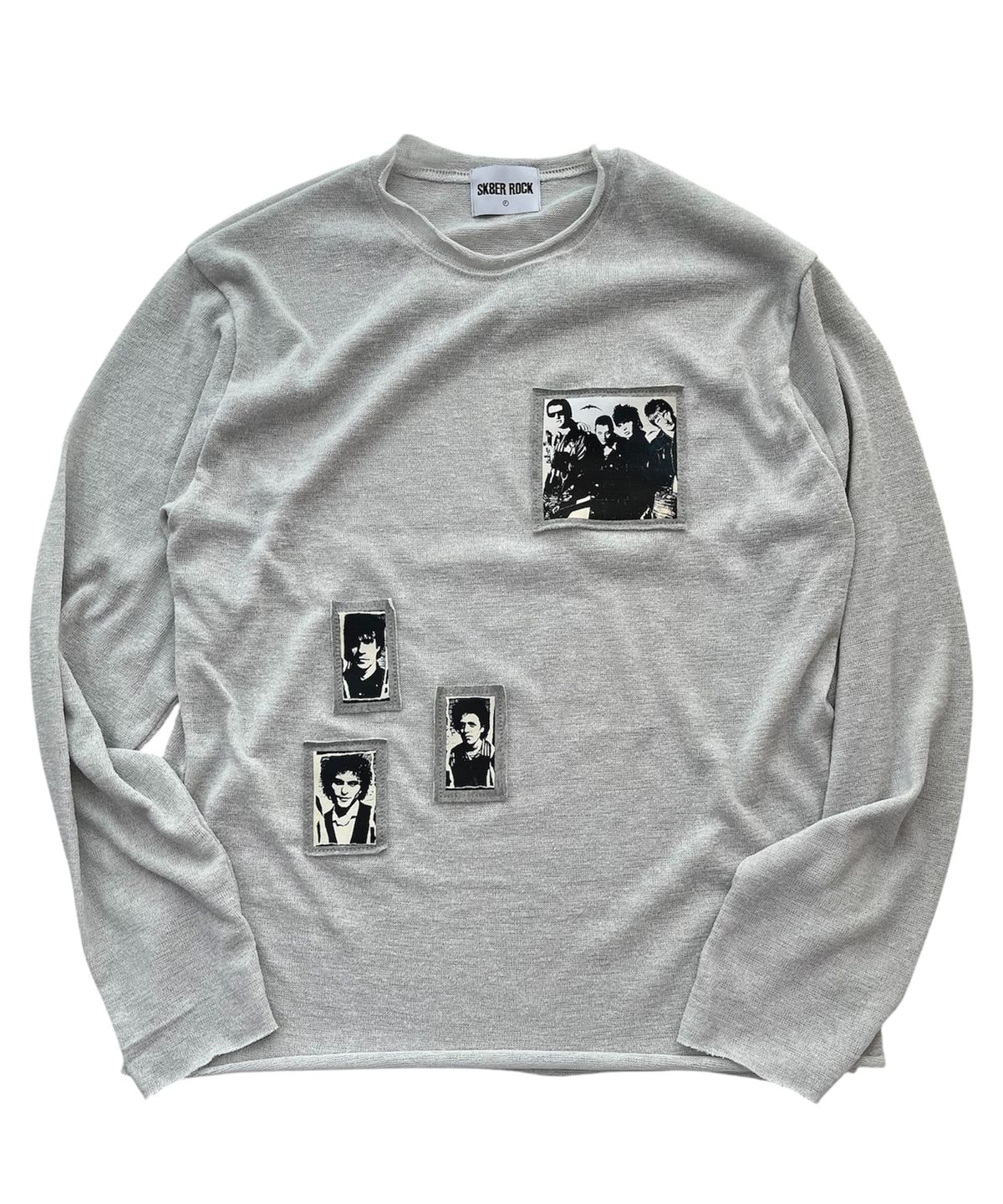 스케이터락(SK8ER ROCK) Riot Archive See-Thirough Knit (Light gray)