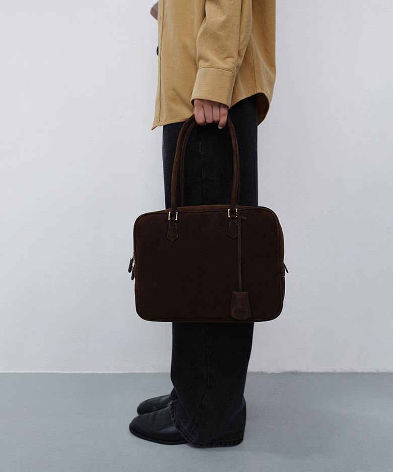 CLASSIC 28 SUEDE BAG_UDBA6F211_DEEP BROWN