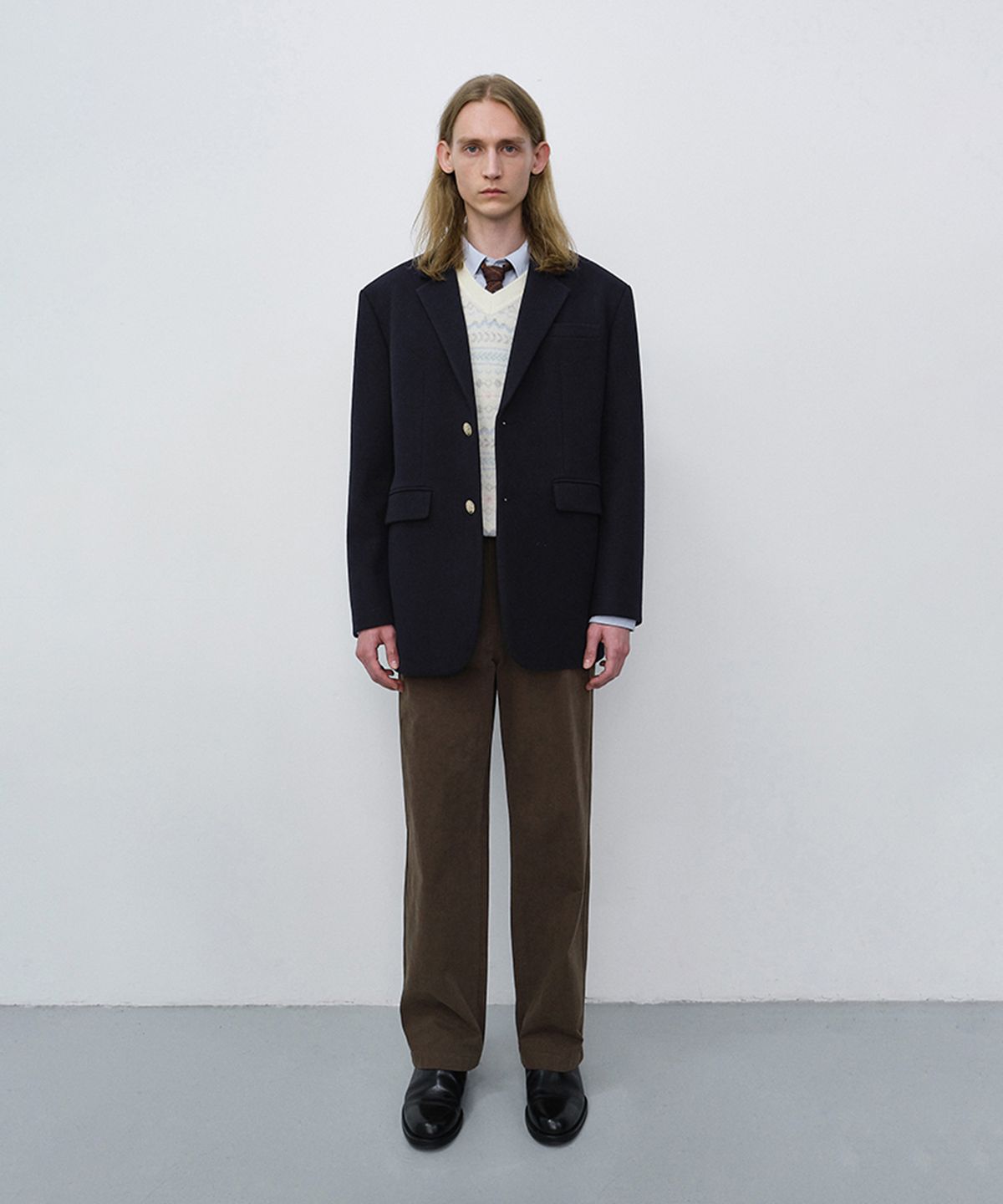 던스트 포 맨(DUNST FOR MEN) STRAIGHT CHINO SLACKS_UDPA6C301_BROWN