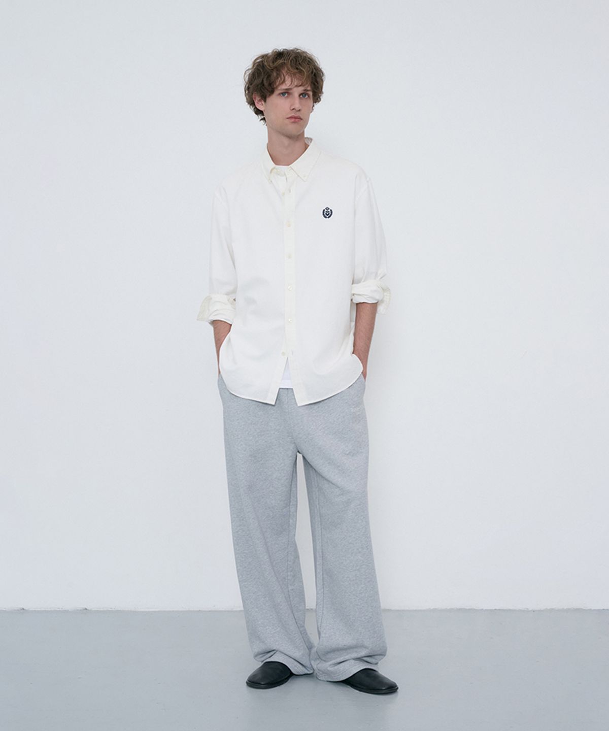 던스트 포 맨(DUNST FOR MEN) UNISEX STRAIGHT SWEATPANTS_UDPA6C101_MELANGE GREY