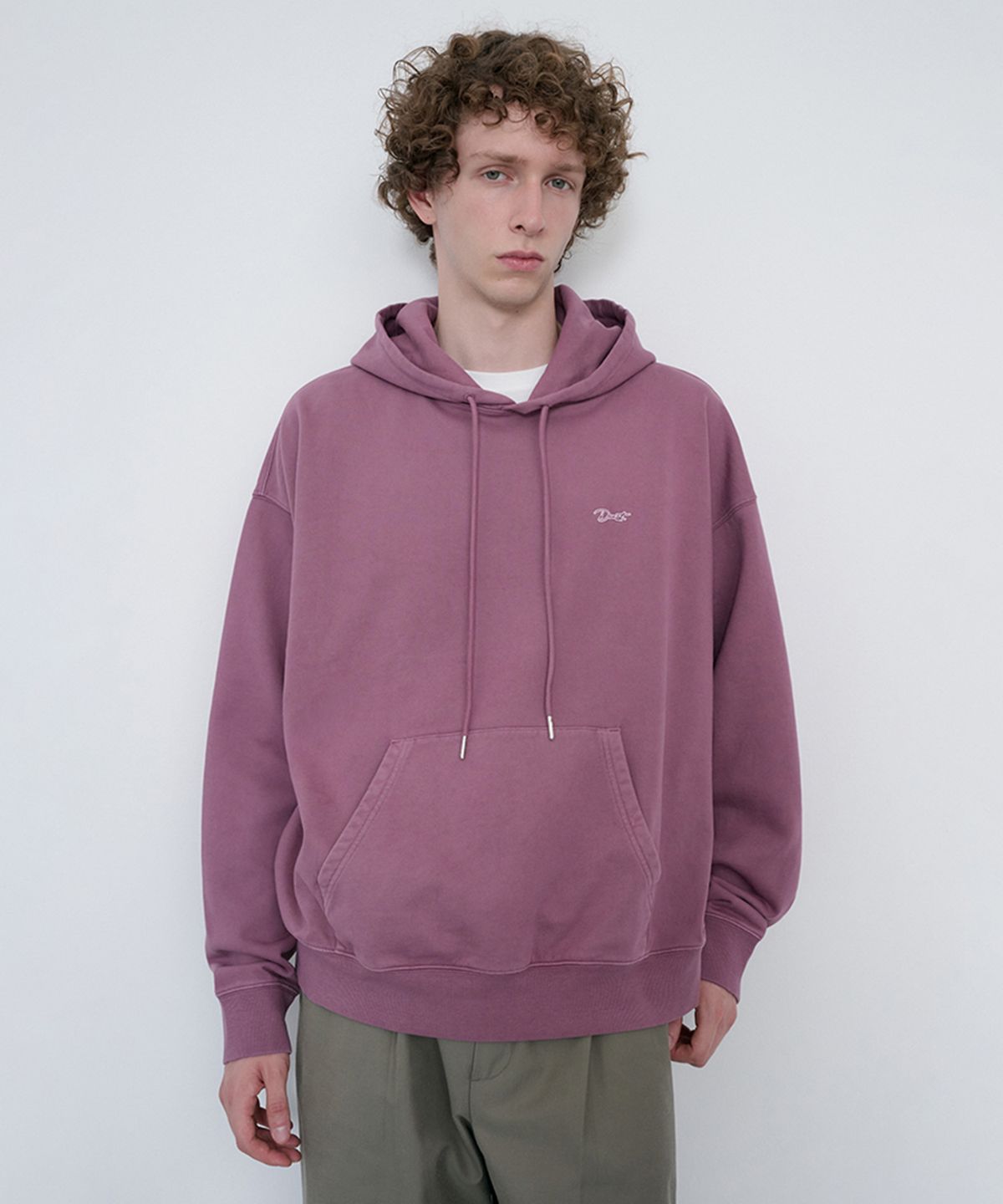 던스트 포 맨(DUNST FOR MEN) UNISEX GARMENT DYED HOODIE_UDTS6C114_PURPLE