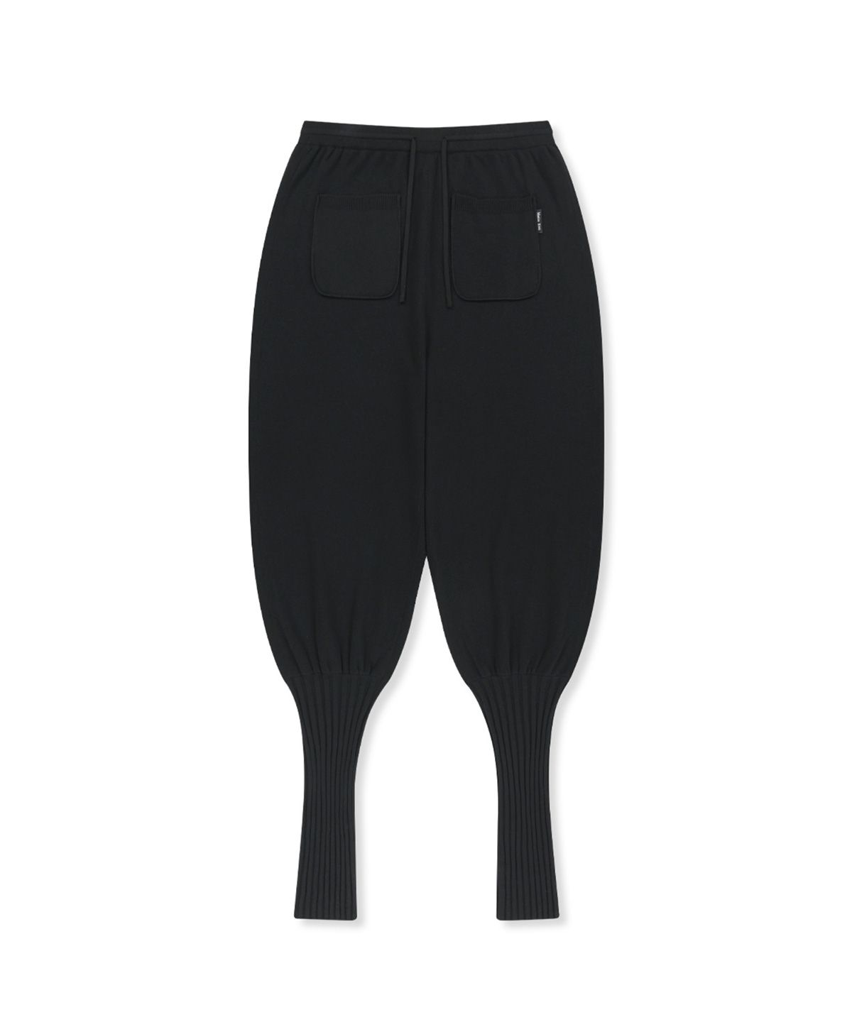 마뗑킴(MATIN KIM) LEG WARMER KNIT JOGGER PANTS IN BLACK